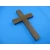Krzyż prosty drewniany brąz rustykalny 25 cm TB